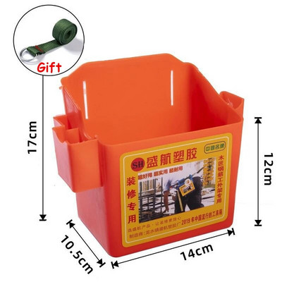 Πολυλειτουργικό κουτί μέσης Πλαστικό κουτί αποθήκευσης για βιδωτό σφυρί πένσα Εξαρτήματα υλικού ξυλουργική μέση διπλό κιβώτιο εργαλείων