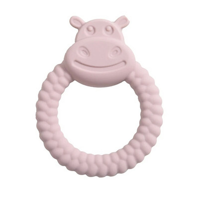 Παιχνίδια χειρός για βρεφικά δόντια σιλικόνης κατηγορίας τροφίμων BPA Free Cartoon Hippo Health Care Molar Toy Νοσηλευτικά δώρα οδοντοφυΐας για νεογέννητα