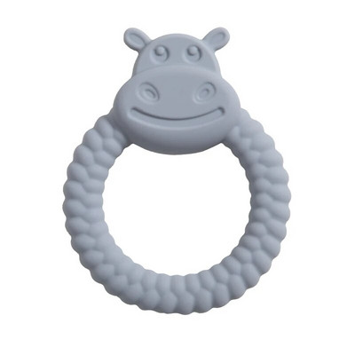 Παιχνίδια χειρός για βρεφικά δόντια σιλικόνης κατηγορίας τροφίμων BPA Free Cartoon Hippo Health Care Molar Toy Νοσηλευτικά δώρα οδοντοφυΐας για νεογέννητα