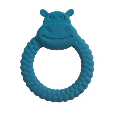 Παιχνίδια χειρός για βρεφικά δόντια σιλικόνης κατηγορίας τροφίμων BPA Free Cartoon Hippo Health Care Molar Toy Νοσηλευτικά δώρα οδοντοφυΐας για νεογέννητα
