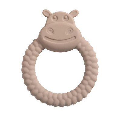 Παιχνίδια χειρός για βρεφικά δόντια σιλικόνης κατηγορίας τροφίμων BPA Free Cartoon Hippo Health Care Molar Toy Νοσηλευτικά δώρα οδοντοφυΐας για νεογέννητα