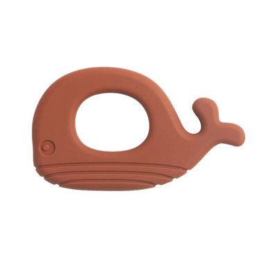 1 PC Baby Soft Silicone Teething Ring Molar Toy σε σχήμα φάλαινας Παιχνίδια δοντιών για βρέφη που μασούν νοσηλευτικά αξεσουάρ για νεογέννητα χωρίς BPA