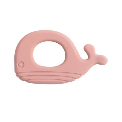 1 PC Baby Soft Silicone Teething Ring Molar Toy σε σχήμα φάλαινας Παιχνίδια δοντιών για βρέφη που μασούν νοσηλευτικά αξεσουάρ για νεογέννητα χωρίς BPA