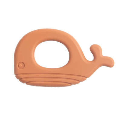 1 PC Baby Soft Silicone Teething Ring Molar Toy σε σχήμα φάλαινας Παιχνίδια δοντιών για βρέφη που μασούν νοσηλευτικά αξεσουάρ για νεογέννητα χωρίς BPA