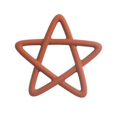 Mäkké silikónové hryzátka s pentagramom pre batoľatá, prerezávanie zúbkov, žuvacia hračka pre novorodencov, doplnky pre dojčatá, bez BPA