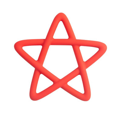 Mäkké silikónové hryzátka s pentagramom pre batoľatá, prerezávanie zúbkov, žuvacia hračka pre novorodencov, doplnky pre dojčatá, bez BPA