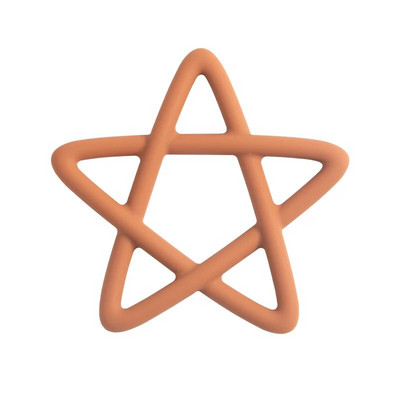 Mäkké silikónové hryzátka s pentagramom pre batoľatá, prerezávanie zúbkov, žuvacia hračka pre novorodencov, doplnky pre dojčatá, bez BPA