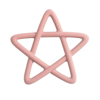 Mäkké silikónové hryzátka s pentagramom pre batoľatá, prerezávanie zúbkov, žuvacia hračka pre novorodencov, doplnky pre dojčatá, bez BPA