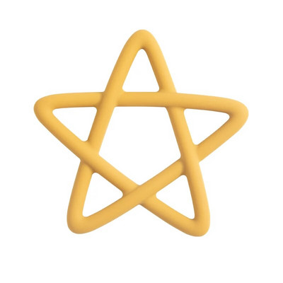 Mäkké silikónové hryzátka s pentagramom pre batoľatá, prerezávanie zúbkov, žuvacia hračka pre novorodencov, doplnky pre dojčatá, bez BPA