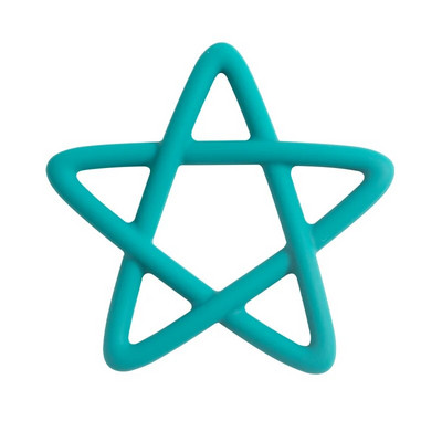 Mäkké silikónové hryzátka s pentagramom pre batoľatá, prerezávanie zúbkov, žuvacia hračka pre novorodencov, doplnky pre dojčatá, bez BPA