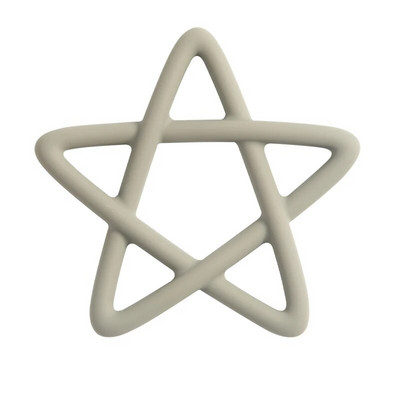 Mäkké silikónové hryzátka s pentagramom pre batoľatá, prerezávanie zúbkov, žuvacia hračka pre novorodencov, doplnky pre dojčatá, bez BPA