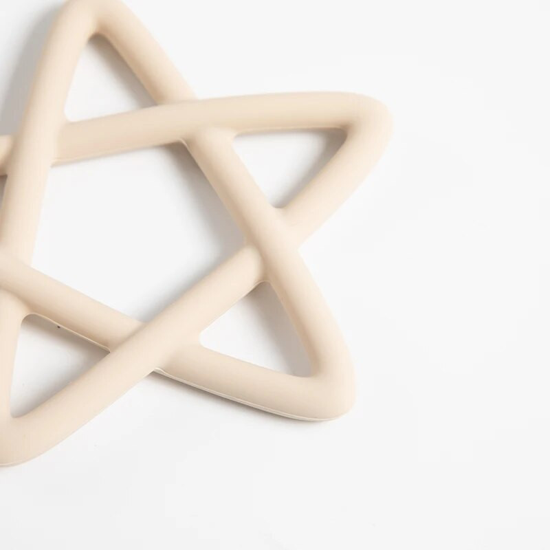 Mäkké silikónové hryzátka s pentagramom pre batoľatá, prerezávanie zúbkov, žuvacia hračka pre novorodencov, doplnky pre dojčatá, bez BPA