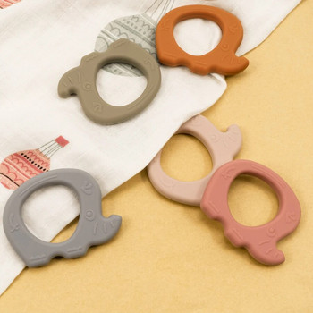 Γελοιογραφία Baby Teether Baby Finger Summing Toy Molar Care Baby Elephant Shape Food Grade Silicone Material Baby Products