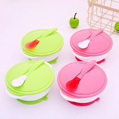 Μπολ τροφοδοσίας μωρών Σετ μαχαιροπήρουνων σετ εκμάθησης Μπολ φαγητού Κουτάλι ασφαλείας Θερμοκρασίας αισθητήρα Κουτάλι Βοήθειας Προπόνηση με κάλυμμα