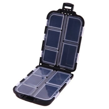 Μίνι θήκη αποθήκευσης 10 διαμερισμάτων Flying Fishing Tackle Box Κουτάλι ψαρέματος Γάντζος Δόλωμα Κουτί αποθήκευσης Αξεσουάρ ψαρέματος