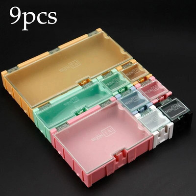 3/5/6/9 τμχ SMD SMT IC Electronic Component Mini Storage Box Αντίσταση Χωρητικότητα Κουτί δοχείου Μικρή θήκη εργαλείου