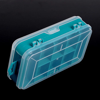 Кутия за инструменти Прозрачна двустранна многофункционална кутия за съхранение Пластмасов куфар