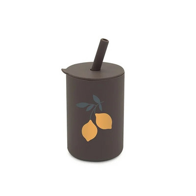 Dječja silikonska čašica s poklopcem, prijenosna čašica za piće, bez BPA, dječja čašica za hranjenje protiv curenja, protuklizna, prehrambena 150 ml