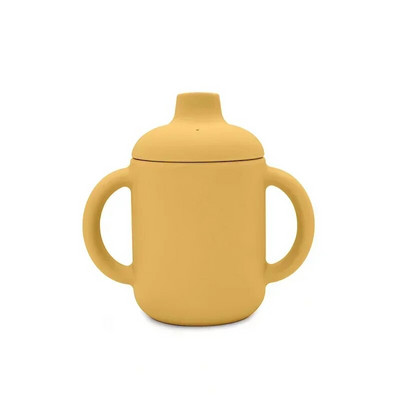 Wolife Baby Silikoonist Sippy Cup Baby Learning Joogitops Kahe käepidemega silikoontass Kaasaskantav laste silikoonkruus BPA-vaba