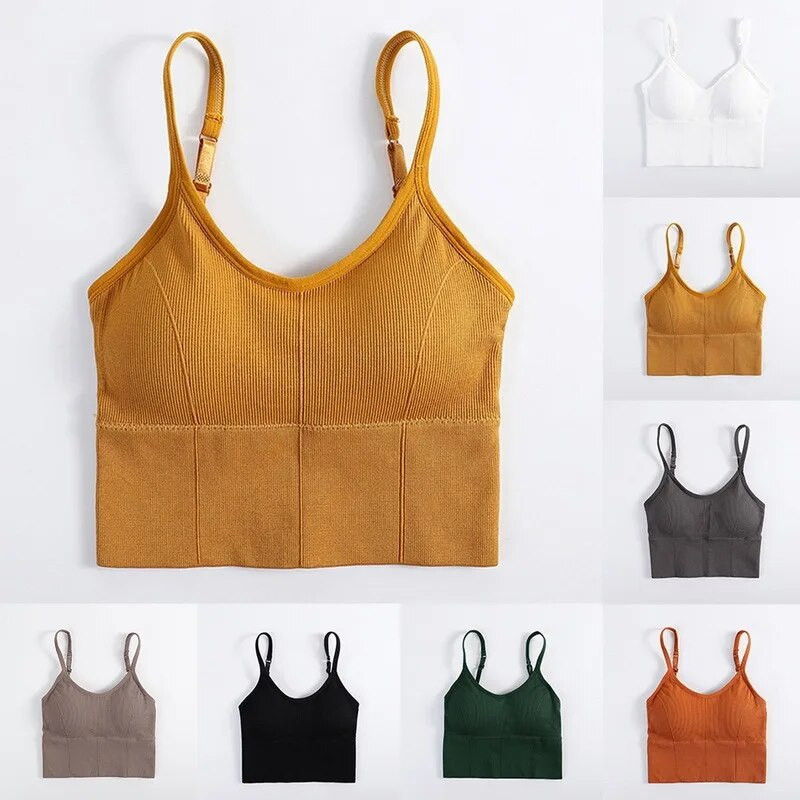 Prozračna tuba majica za fitness Ženski bešavni grudnjak za jogu Otporan na udarce Crop top Push up Sportski grudnjak Top za vježbanje Beauty Beauty grudnjak za leđa