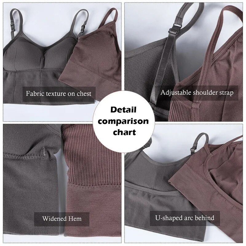 Prozračna tuba majica za fitness Ženski bešavni grudnjak za jogu Otporan na udarce Crop top Push up Sportski grudnjak Top za vježbanje Beauty Beauty grudnjak za leđa