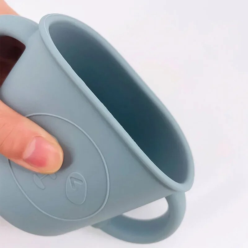 Βρεφικά σκεύη σίτισης με 2 ψάθινα κύπελλα κύπελλα σίτισης για μωρά εκμάθηση Sippy Cup χωρίς σιλικόνη Επιτραπέζιο σκεύος μπιμπερό για νήπια