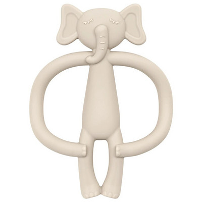 Baby Teether Food Grade Silicone Material Cute Cartoon Double Handle Teether Teether Παιχνίδι Pain Teething Relief Βρεφικά αξεσουάρ