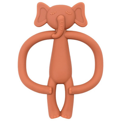 Baby Teether Food Grade Silicone Material Cute Cartoon Double Handle Teether Teether Παιχνίδι Pain Teething Relief Βρεφικά αξεσουάρ