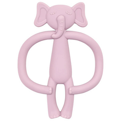 Baby Teether Food Grade Silicone Material Cute Cartoon Double Handle Teether Teether Παιχνίδι Pain Teething Relief Βρεφικά αξεσουάρ