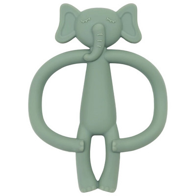 Baby Teether Food Grade Silicone Material Cute Cartoon Double Handle Teether Teether Παιχνίδι Pain Teething Relief Βρεφικά αξεσουάρ