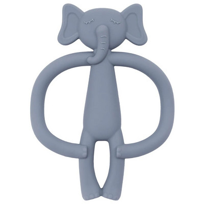 Baby Teether Food Grade Silicone Material Cute Cartoon Double Handle Teether Teether Παιχνίδι Pain Teething Relief Βρεφικά αξεσουάρ
