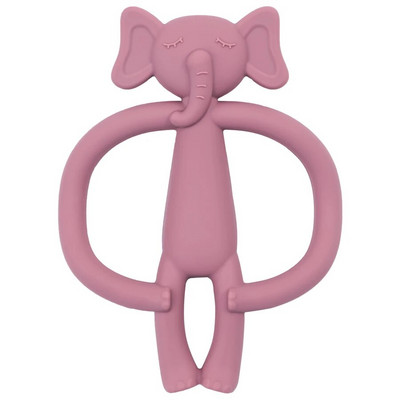 Baby Teether Food Grade Silicone Material Cute Cartoon Double Handle Teether Teether Παιχνίδι Pain Teething Relief Βρεφικά αξεσουάρ
