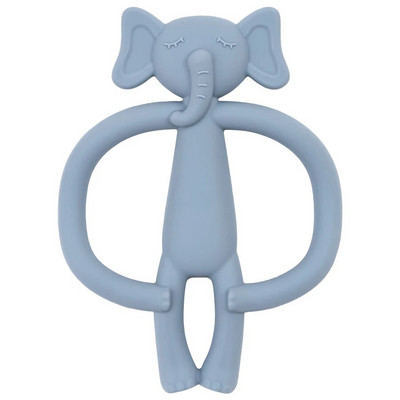 Baby Teether Food Grade Silicone Material Cute Cartoon Double Handle Teether Teether Παιχνίδι Pain Teething Relief Βρεφικά αξεσουάρ