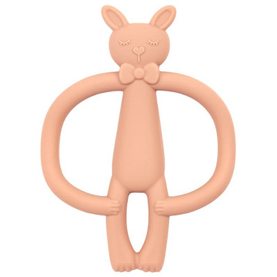 Baby Teether Food Grade Silicone Material Cute Cartoon Double Handle Teether Teether Παιχνίδι Pain Teething Relief Βρεφικά αξεσουάρ