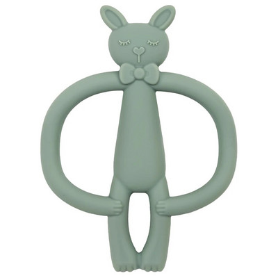 Baby Teether Food Grade Silicone Material Cute Cartoon Double Handle Teether Teether Παιχνίδι Pain Teething Relief Βρεφικά αξεσουάρ