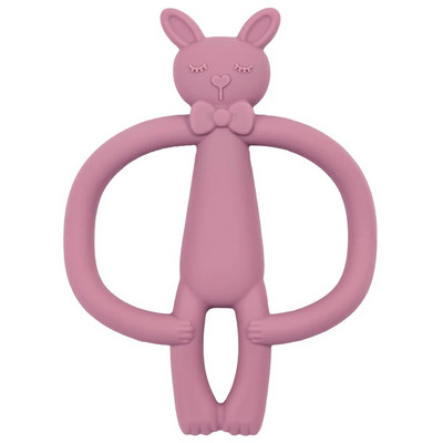 Baby Teether Food Grade Silicone Material Cute Cartoon Double Handle Teether Teether Παιχνίδι Pain Teething Relief Βρεφικά αξεσουάρ