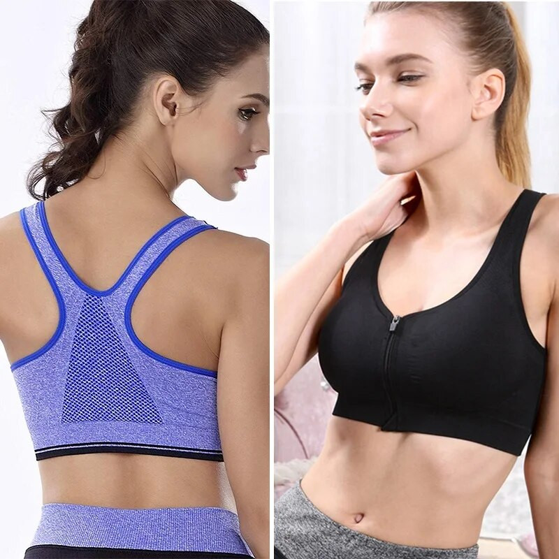 Cloud Hide Spordirinnahoidja Naiste S-XXXL Ees lukuga aluspesu Fitnesssärk Push Up Yoga Crop Top rinnahoidjad Athletic Vest Jõusaali spordirõivad
