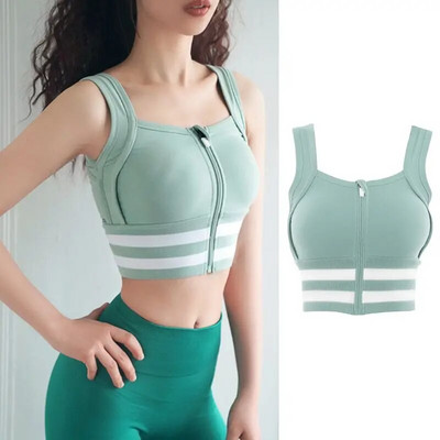 Naiste tugeva mõjuga rinnahoidja eest lükatav tõukekindel löögikindel treeningrinnahoidja Fitness Jõusaalis jooksmiseks Quick Dry Top