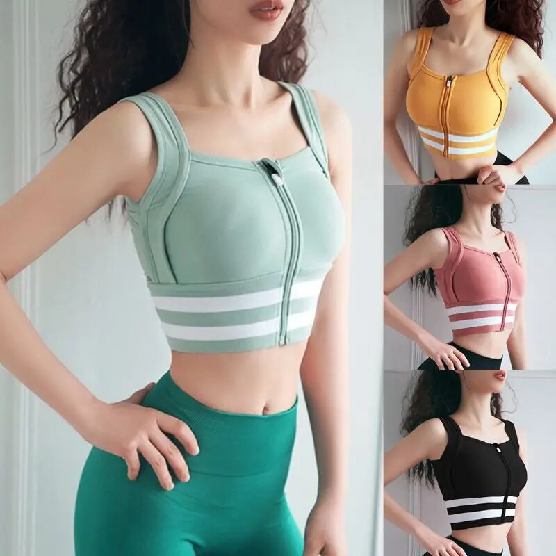 Naiste tugeva mõjuga rinnahoidja eest lükatav tõukekindel löögikindel treeningrinnahoidja Fitness Jõusaalis jooksmiseks Quick Dry Top