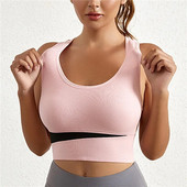 Sutien sport sexy pentru femei, mai mare, crop top, lenjerie de corp cu mozaic, push up, din bumbac, pentru fitness, fără sudură, vestă sportivă, top de yoga