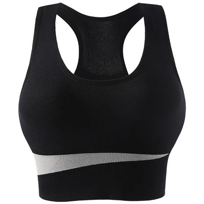 Sutien sport sexy pentru femei, mai mare, crop top, lenjerie de corp cu mozaic, push up, din bumbac, pentru fitness, fără sudură, vestă sportivă, top de yoga