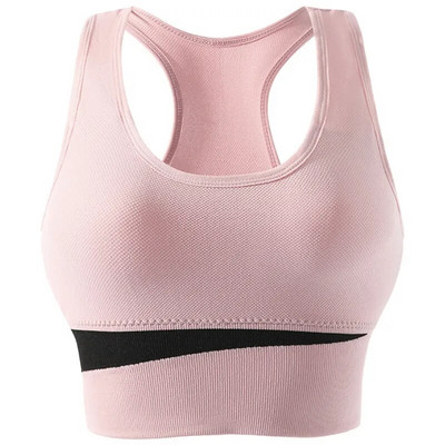 Sutien sport sexy pentru femei, mai mare, crop top, lenjerie de corp cu mozaic, push up, din bumbac, pentru fitness, fără sudură, vestă sportivă, top de yoga