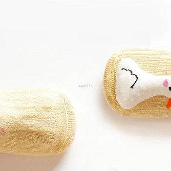 Χαριτωμένα κινούμενα σχέδια ζωάκι μωρό κάλτσες για αγόρι κορίτσι Ανοιξιάτικο βαμβακερό αρκουδάκι πάπια αντιολισθητική σόλα Νεογέννητο νήπιο Φθινοπωρινές κάλτσες Accesorio Bebe