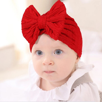 Μαλακό φιόγκο Νεογέννητο καπέλο κοριτσιού τουρμπάνι για μωρά Βαμβακερό καπέλο για μωρά για μωρά Καπάκι νήπιο ελαστικό παιδικό καπό αξεσουάρ μωρού
