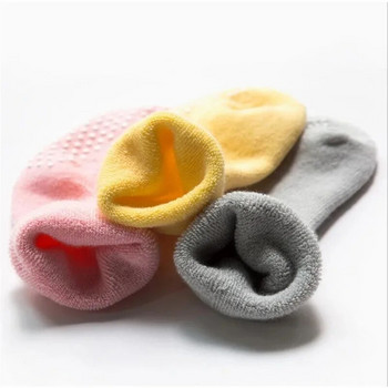Бебешки чорапи Памучни есенни зимни удебелени топли новородени момчета и момичета Подови чорапи Бебешки неплъзгащи се хавлиени чорапи за момчета Момичета 0-3 години