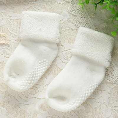 Beebi sokid Puuvillane Sügis Talv Paks Soe Vastsündinud Poiss Tüdruk Põrandasokid Beebi libisemiskindlad Terry sokid poistele Tüdrukutele vanuses 0-3 aastat