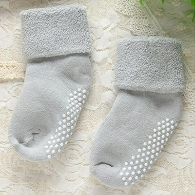 Beebi sokid Puuvillane Sügis Talv Paks Soe Vastsündinud Poiss Tüdruk Põrandasokid Beebi libisemiskindlad Terry sokid poistele Tüdrukutele vanuses 0-3 aastat