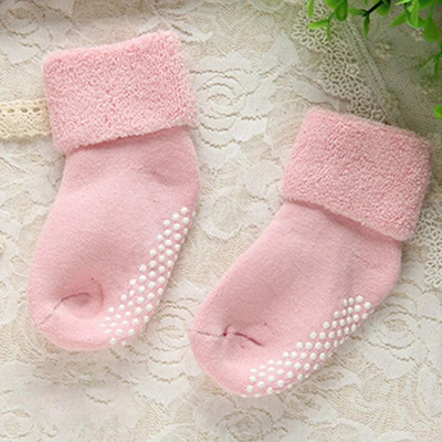 Beebi sokid Puuvillane Sügis Talv Paks Soe Vastsündinud Poiss Tüdruk Põrandasokid Beebi libisemiskindlad Terry sokid poistele Tüdrukutele vanuses 0-3 aastat