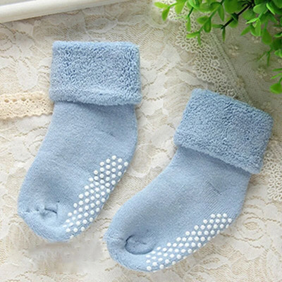 Beebi sokid Puuvillane Sügis Talv Paks Soe Vastsündinud Poiss Tüdruk Põrandasokid Beebi libisemiskindlad Terry sokid poistele Tüdrukutele vanuses 0-3 aastat