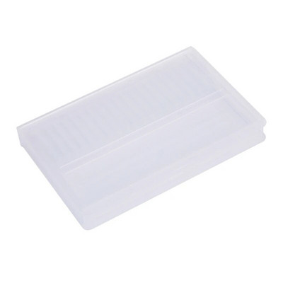 Burghie transparente pentru unghii Cutie de depozitare Vitrine Lustruire pentru unghii pentru organizator de cap Freze pentru manichiura Burghie pentru unghii
